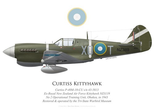 Print kittyhawk nz3119 - p-40,