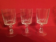 3 verres à EAU CRISTAL d'Arques LOUVRE