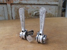 CAMPAGNOLO NUOVO RECORD MANETTES DE DERAILLEUR AVEC COLLIER VELO COURSE ANCIEN