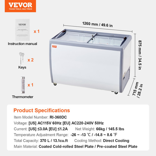 Vevor vitrine réfrigérée - vevor,