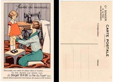 C.P. Ancienne pub Singer 15 K 26, machine à coudre, Aix en Provence