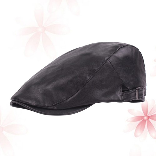 Bérets cuir casquette en - cuir,