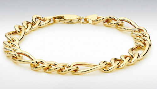 Bracelet figaro creux - bracelet, or