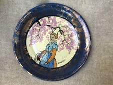 ASSIETTE CÉRAMIQUE FAÏENCE M VAUTIER NORMANDE CAEN MONDEVILLE CALVADOS