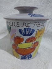 POUBELLE DE TABLE CENDRIER EN CERAMIQUE DLG  TREINEN MARIE CHRISTINE VALLAURIS