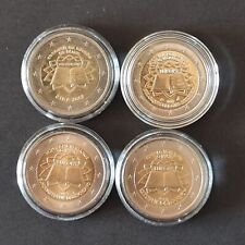 LOT 4 PIECES 2 EUROS COMMEMO TRAITE DE ROME PAYS DIFFERENTS REF17300J