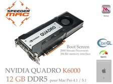  Nvidia Quadro K6000 12GB DDR5Bootscreen  Apple Mac Pro  Metal Monterey Sequoia