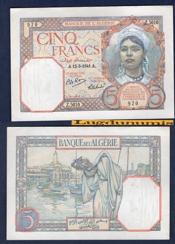 Algérie francs 3 1941 - 5, 12/3/1941