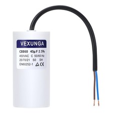 CBB60 AC Condensateur 45uF 450V Condensateurs de Démarrage Moteur Volet Roula...