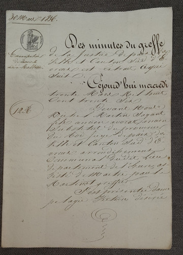 Vieux papier minute de greff - papier,