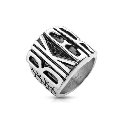 Grosse bague homme acier - grosse,