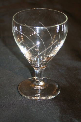 Verre table ciselé - verre, de