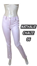 Nathalie Chaize Taille 36 Neuf Pantalon rose mauve femme coton elastane