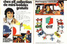 PUB MINI-BOLIDES " ELF "  et  (  FRANCOIS CEVERT  ) 1972  ( 1a )