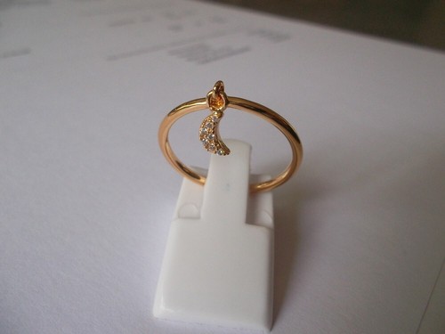 Bague pampille line zirconium