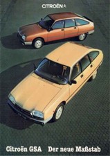 Catalogue brochure Citroën GSA / Break 11/1980 Allemagne Deutschland