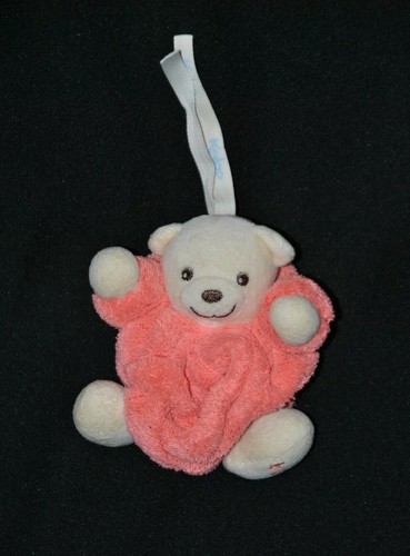 Doudou ours rose framboise