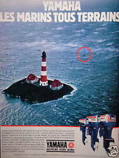 PUBLICITÉ DE PRESSE 1986 YAMAHA MOTEURS HORS BORD LES MARINS TOUS TERRAINS