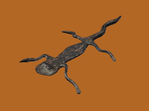 Art africain figurine lézard - art,