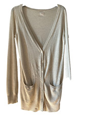 DES PETITS HAUTS gilet long beige  taille 1 ou 36