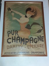 PREMIERE REPRODUCTION AFFICHE PUR CHAMPAGNE DE CAPIELLO DE 1902 PAR SPADEM 1978