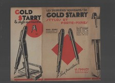 (Dax) coivre-livre  GOLD STARRY  (stylos, porte-plumes)    (M6669)