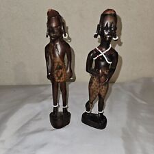 A3 LOT DE 2 STATUETTES AFRICAINES /ART AFRICAIN / DECORATIF / EN BOIS 