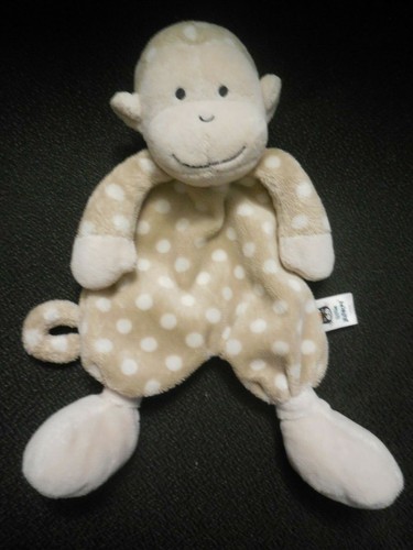 Doudou plat singe - beige, rond