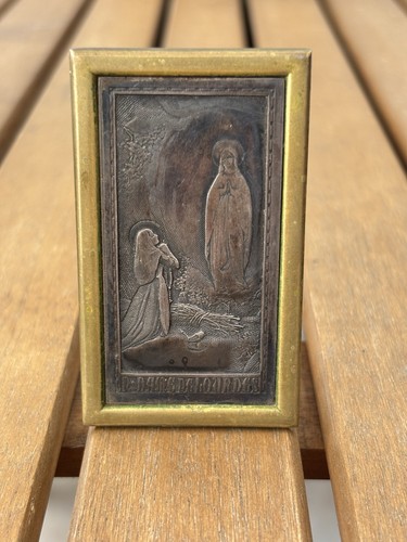 Plaque dévotion apparition - plaque,