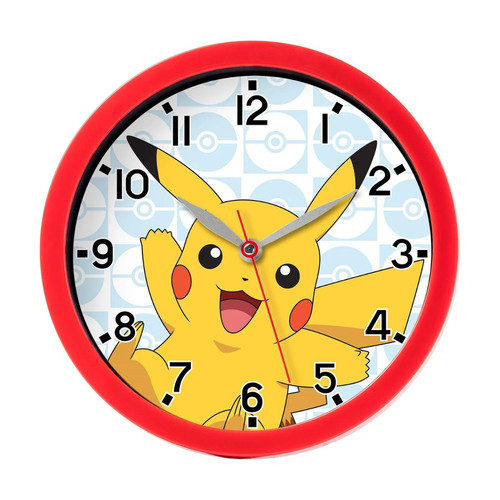 Horloge murale pikachu - murale, 24cm