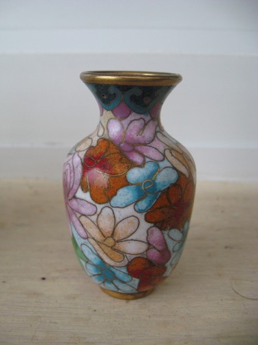 Vase cloisonnes décor - vase,