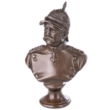 Buste Otto von Bismarck avec casque à pointeen bronze D'après Hermann Gladenbeck