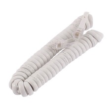 Cordon combiné téléphonique Câble téléphone spirale 4P4C 2m Longueur Blanc
