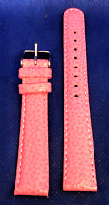 BRACELET MONTRE Rose 16 mm WATCH STRAP Genuine Leather  NOS Band Boucle Argenté