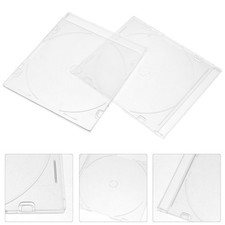  Boîtes de rangement pour CD, 2 pièces, boîtier en acrylique pour disque DVD de