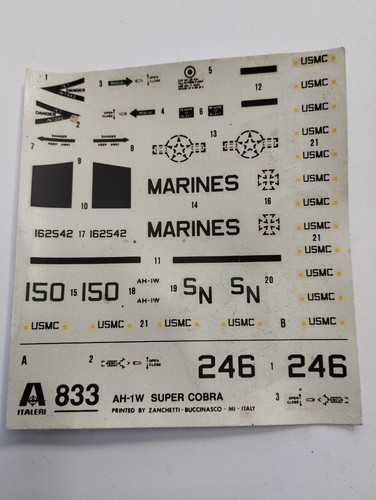 Italeri décalcomanie ah 1w - italeri, ah-1w
