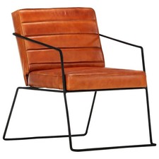 Fauteuil Brun Roux Cuir
