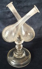 ANCIEN GUÉDOUFLE HUILIER VINAIGRIER EN VERRE SOUFFLÉ XVIIIe SIÈCLE.