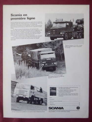 Pub saab scania camion - saab,