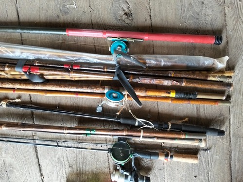 Lot cannes pêche bambou - lot,