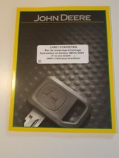 livret d entretien de bac de ramassage 349H de tracteur de jardin john deere