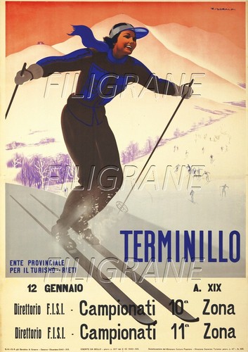 Terminillo ski rnbz poster - terminillo,