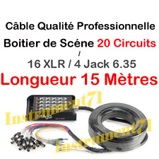Boitiers de Scene 16 XLR + 4 Jack 6.35 STEREO = 20 Circuits  Longueur 15 Métres