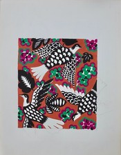 Atelier TESTEMALE - Peinture originale - Gouache - Projet de tissu 556