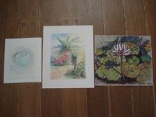 Lot de 2 aquarelles Paysage de