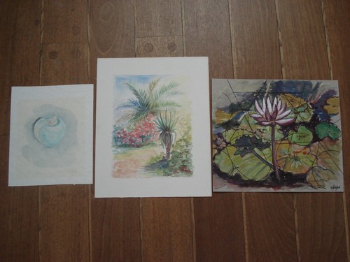 Lot aquarelles paysage de - 2,