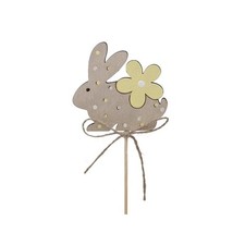 PIQUE LAPIN FLEUR JAUNE BOIS