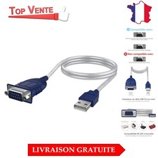 Câble USB DB9 75cm, Conversion RS232 avec Débit de 480 Mbps,  2 Ans