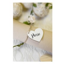 6 PENDENTIFS CURS BOIS CORDE