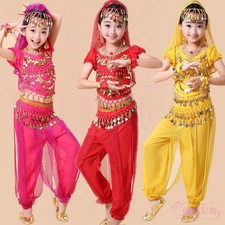Vêtements de danse enfants filles tenues de fête costume princesse arabe pantalon de danse du ventre